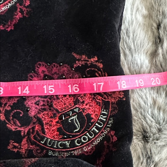Y2K Juicy Couture Vintage Black Velour Tote Bag Pammy Purse - Picture 8 of 11